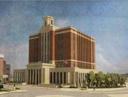 Original rendering of new Federal Courthouse in Greenville Federal Courthouse Greenville