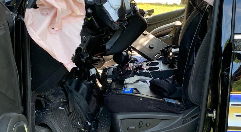 OCSO Deputy's Car After Accident - OCSO OCSO Deputy's Car After Accident - OCSO