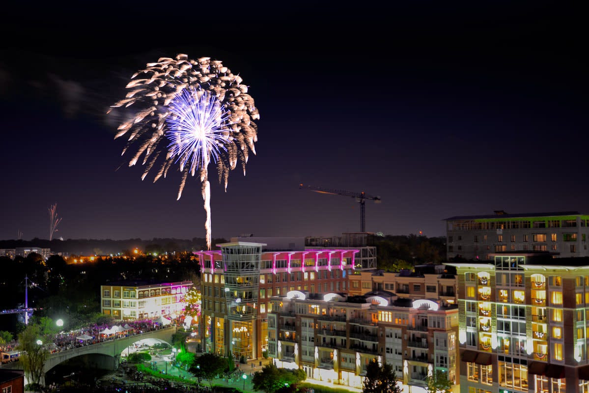 Downtown Greenville Fireworks, the Red, White & Blue festival Red White & Blue fesitval