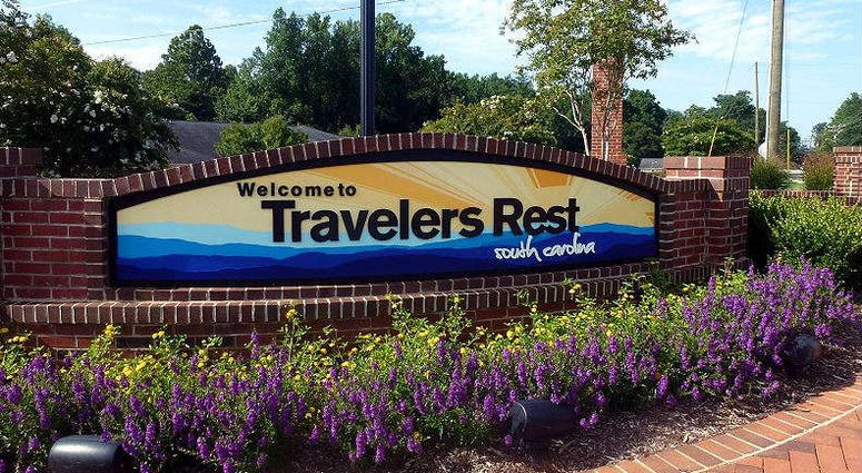 Welcome sign to Travelers Rest SC Travelers Rest SC