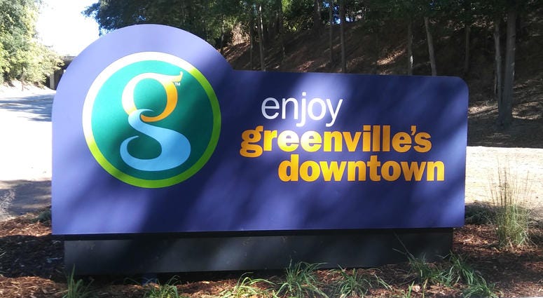 Enjoy Greenville's Downtown sign Greenville sign
