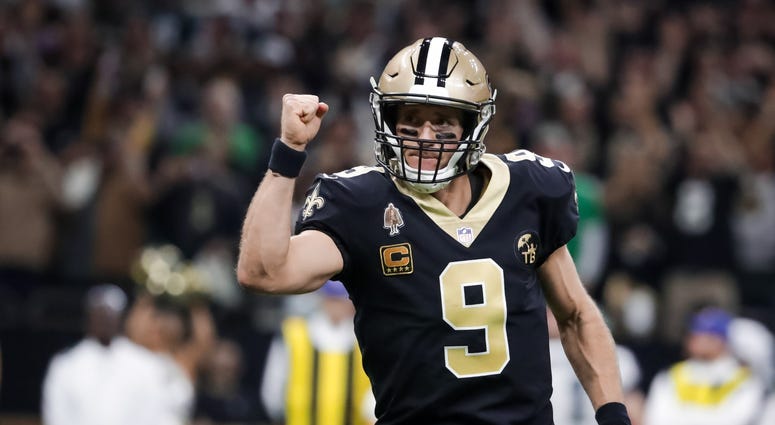It is the Rams at Saints and Patriots at Chiefs to reach SB 53 New Orleans Saints QB Drew Brees