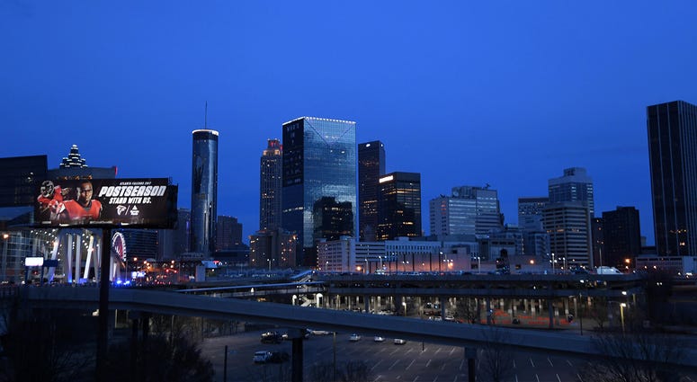 Jan 7, 2018; Atlanta, GA, USA; General overall view of the downtown Atlanta skyline prior to the CFP National Championship between the Alabama Crimson Tide and the Georgia Bulldogs. Mandatory Credit: Kirby Lee-USA TODAY Sports