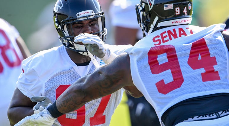 Atlanta Falcons defensive tackle Deadrin Senat Atlanta Falcons defensive tackle Deadrin Senat