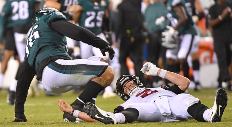 Philadelphia Eagles DE Derek Barnett and Atlanta Falcons QB Matt Ryan