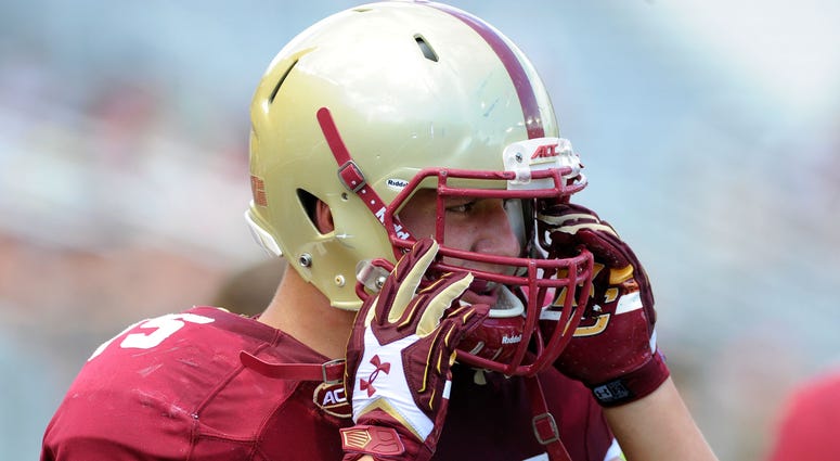 Boston College Eagles offensive lineman Chris Lindstrom Boston College Eagles offensive lineman Chris Lindstrom