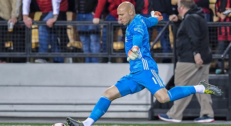 Atlanta United goalkeeper Brad Guzan Atlanta United goalkeeper Brad Guzan