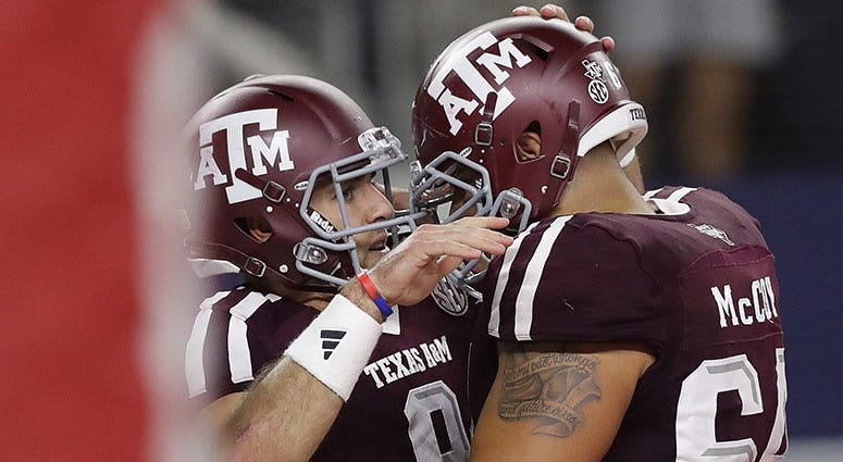 Texas A&M Aggies center Erik McCoy Texas A&M Aggies center Erik McCoy