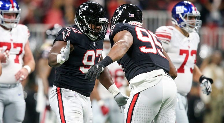 Atlanta Falcons defensive tackle Grady Jarrett Atlanta Falcons defensive tackle Grady Jarrett
