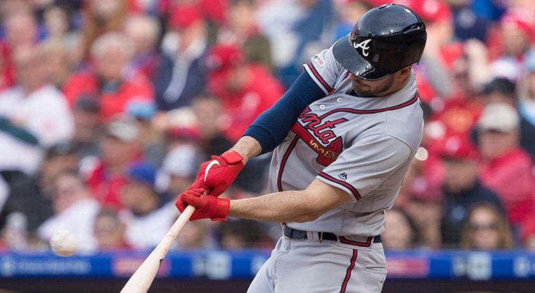 Atlanta Braves outfielder Matt Joyce Atlanta Braves outfielder Matt Joyce