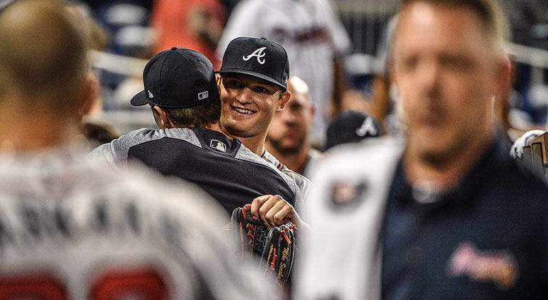 Mike Soroka #40 of the Atlanta Braves Mike Soroka #40 of the Atlanta Braves