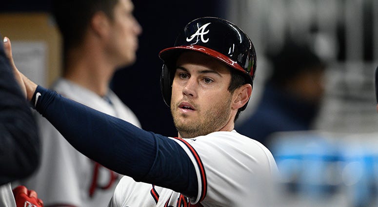 Atlanta Braves left fielder Preston Tucker Atlanta Braves left fielder Preston Tucker