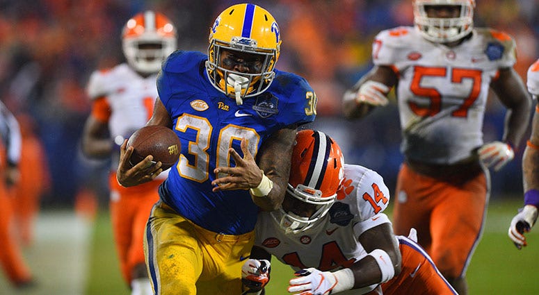 Pittsburgh Panthers running back Qadree Ollison Pittsburgh Panthers running back Qadree Ollison