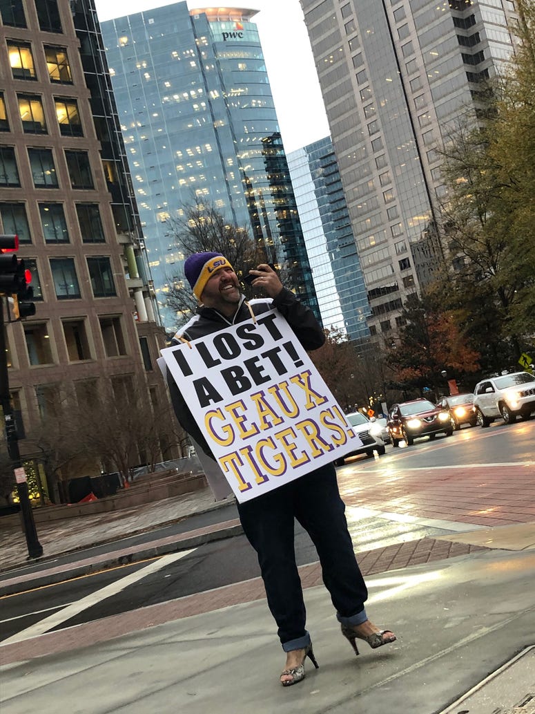 Star 94.1's Mark Owens pays off his SEC Championship bet