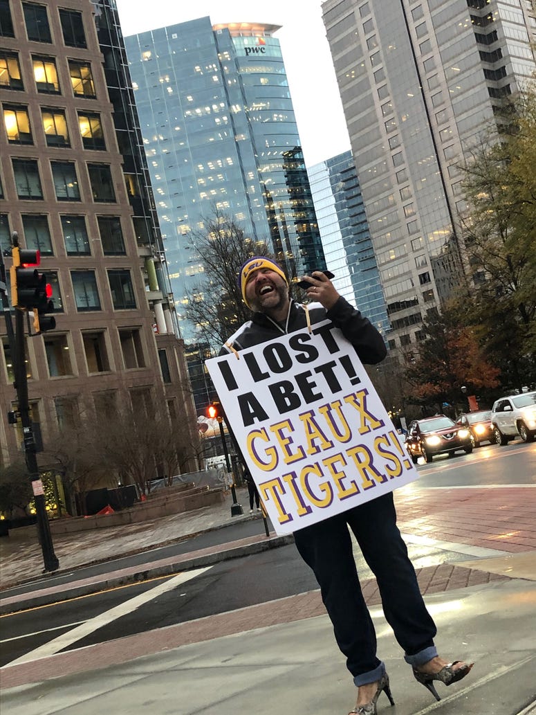 Star 94.1's Mark Owens pays off his SEC Championship bet