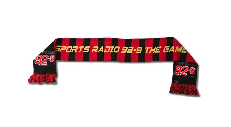92-9 The Game soccer scarf 92-9 The Game soccer scarf