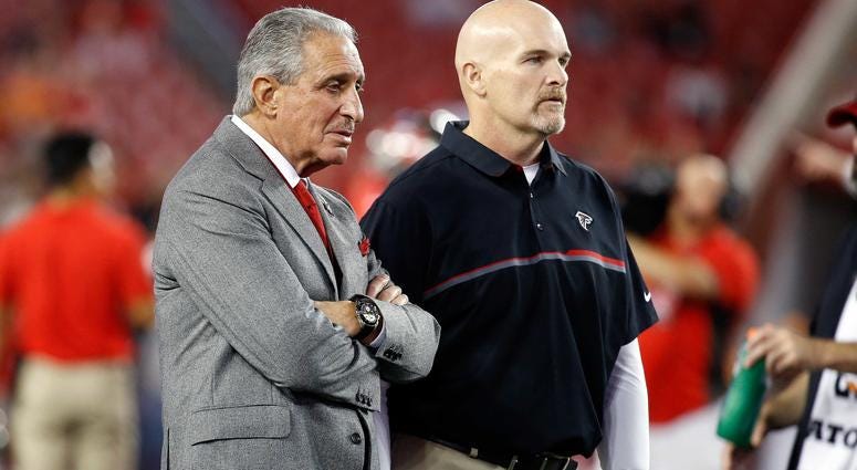 Falcons Owner Arthur Blank and Head Coach Dan Quinn