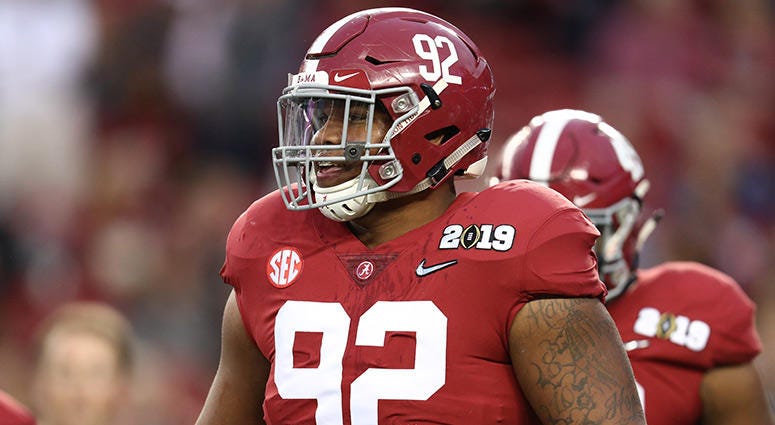 Alabama Crimson Tide defensive tackle Quinnen Williams Alabama Crimson Tide defensive tackle Quinnen Williams