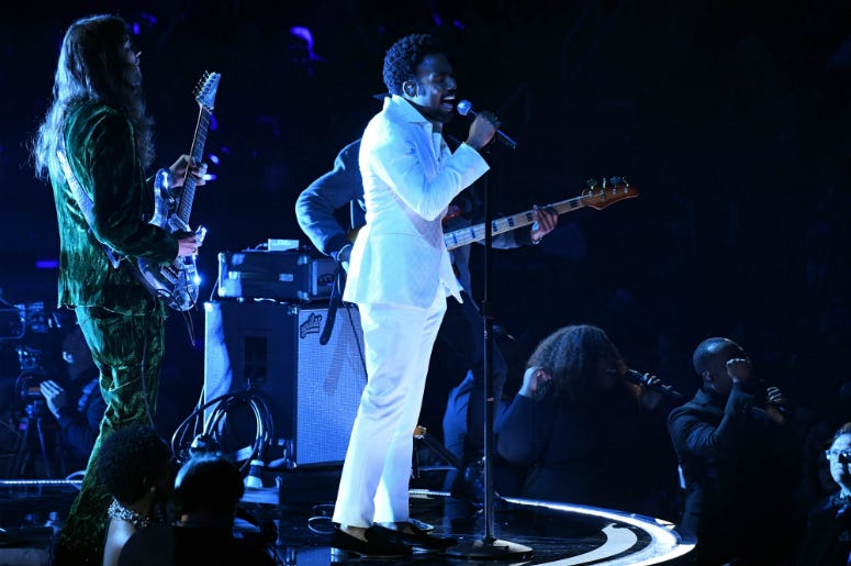 Childish Gambino aka Donald Glover performs Terrified during the 60th Annual Grammy Awards Childish Gambino aka Donald Glover performs Terrified during the 60th Annual Grammy Awards