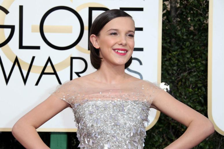 Millie Bobby Brown arrives for the 74th Golden Globe Awards at Beverly Hilton Millie Bobby Brown arrives for the 74th Golden Globe Awards at Beverly Hilton