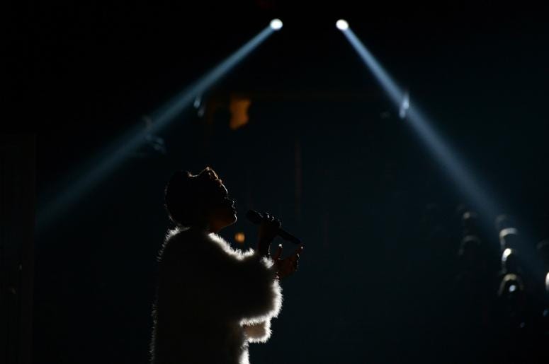 Andra Day performs during the 58th Grammy Awards at the Staples Center. Andra Day performs during the 58th Grammy Awards at the Staples Center.