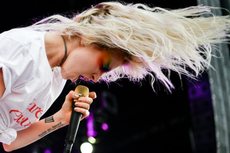 Hayley Williams of Paramore Paramore performs at the Bonnaroo Music and Arts Festival.